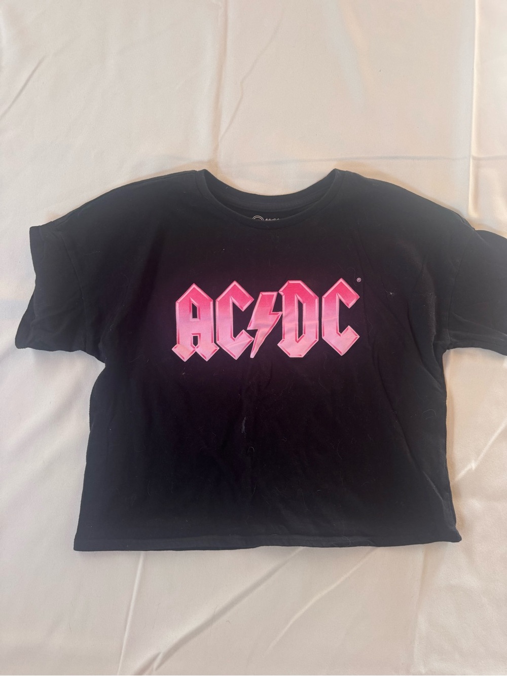 AC/DC Black & Pink Logo Tee